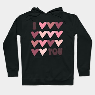 I Love You Hearts Hoodie